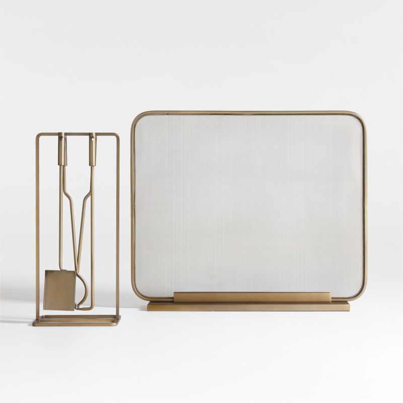 Telum Brass Fireplace Screen - Image 5