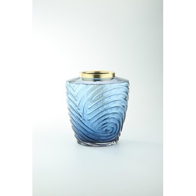 BLUE 9.64567'' Indoor / Outdoor Glass Table Vase - Image 0