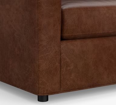 SoMa Sanford Square Arm Leather Armchair, Polyester Wrapped Cushions, Churchfield Chocolate - Image 5