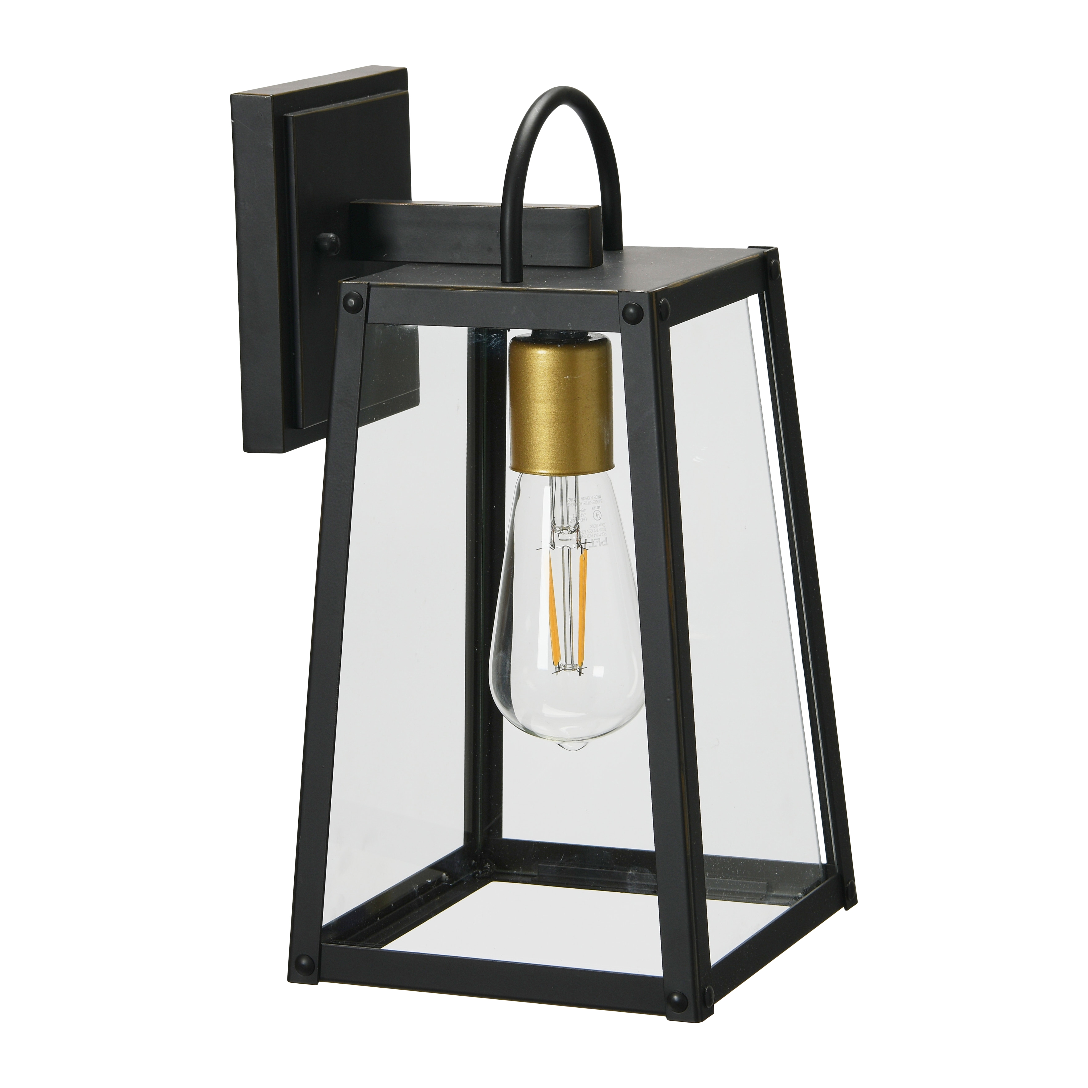Metal and Glass Outdoor Light, Oil Rubbed Bronze - Image 0