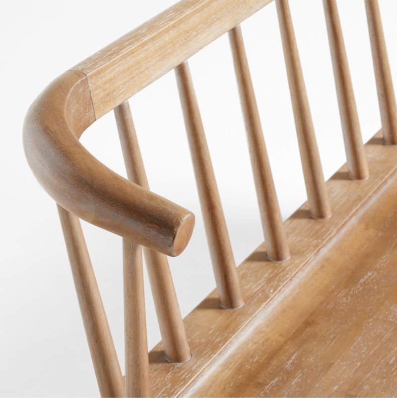 Pali Light Brown Wood Dining Bench - Image 6