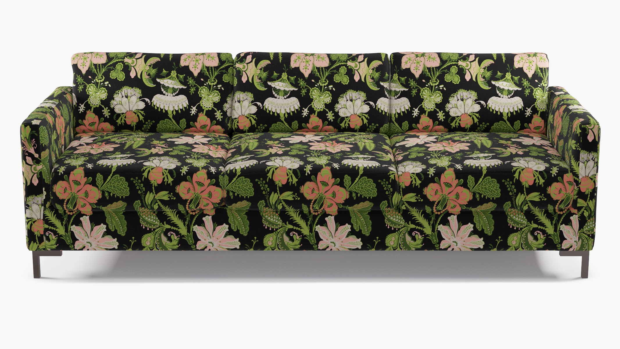 Modern Sofa, Coral Onyx Rossetta, Bronze L Leg - Image 0