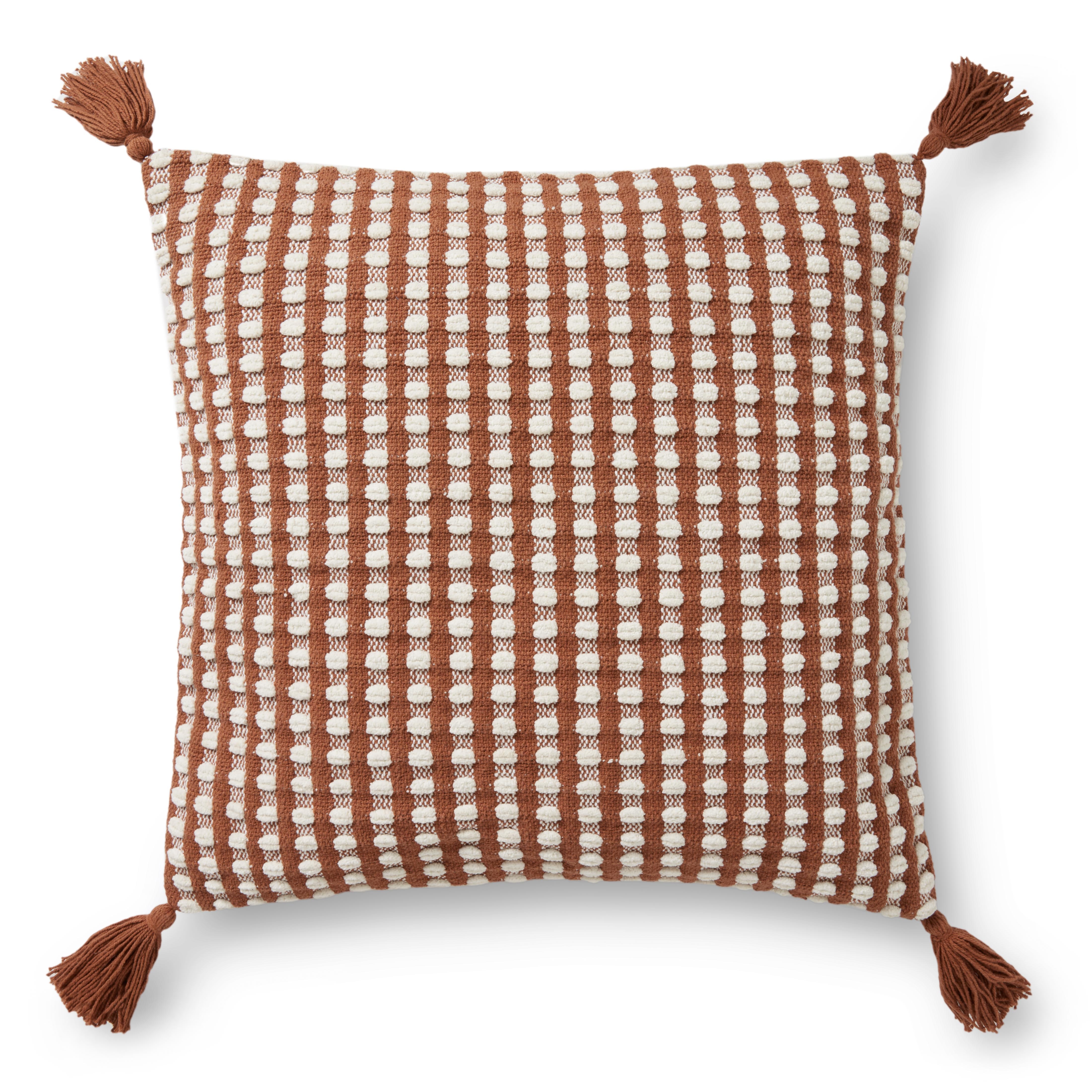 PILLOWS PED0016 RUST / IVORY 22" x 22" Cover w/Down - Image 0
