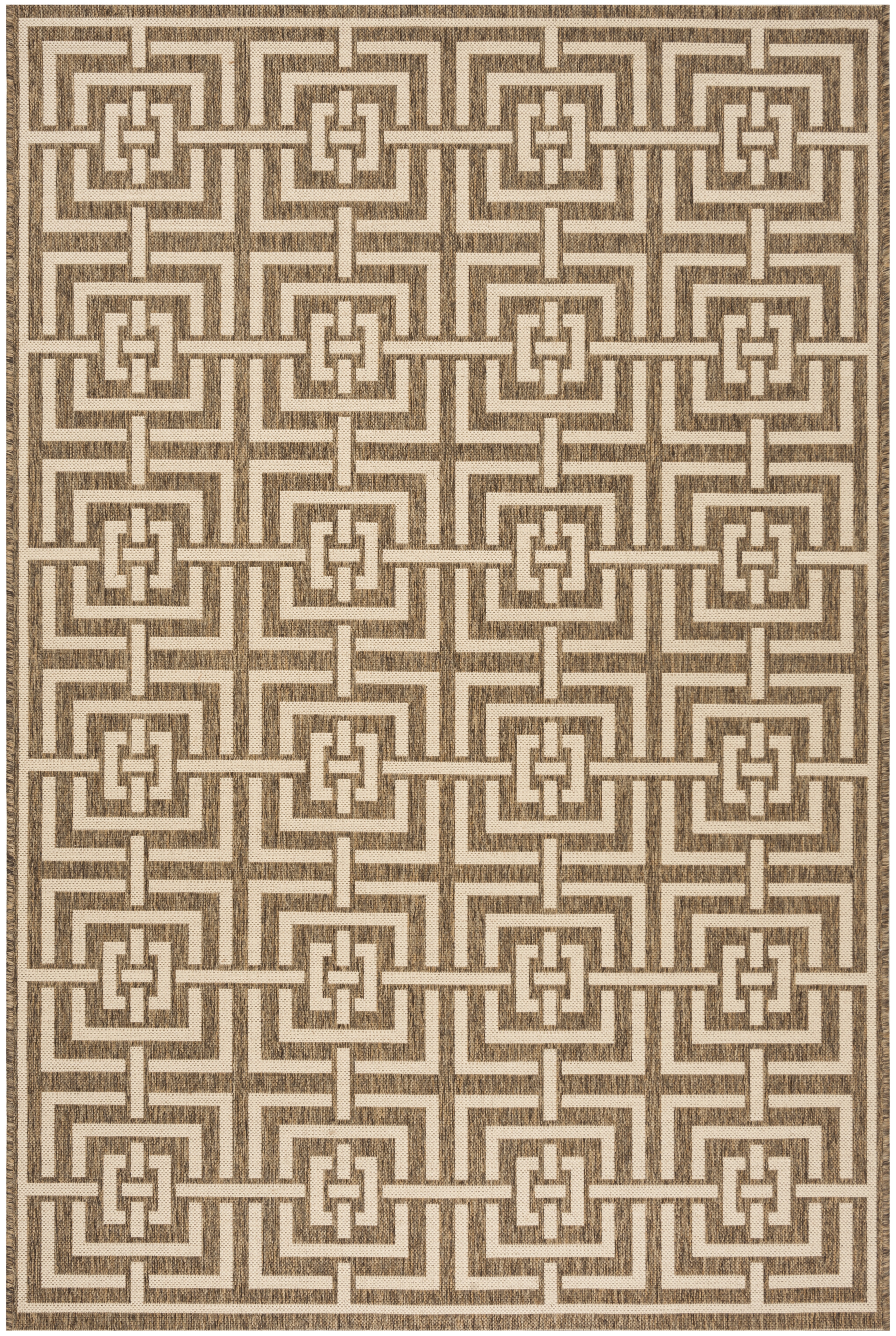 Arlo Home Indoor/Outdoor Woven Area Rug, LND128D, Beige/Cream,  5' 1" X 7' 6" - Image 0
