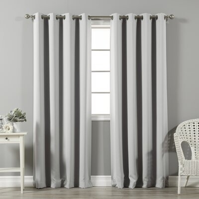 Clements Solid Blackout Thermal Grommet Curtain Panels - Image 0