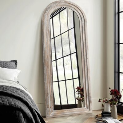 Trenika Arch Full Length Mirror Wall Mirror with Wood Multi-step Frame - Image 0