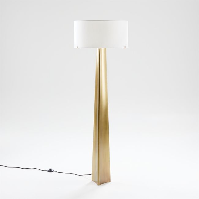 Isla Brass Triangle Floor Lamp - Image 0