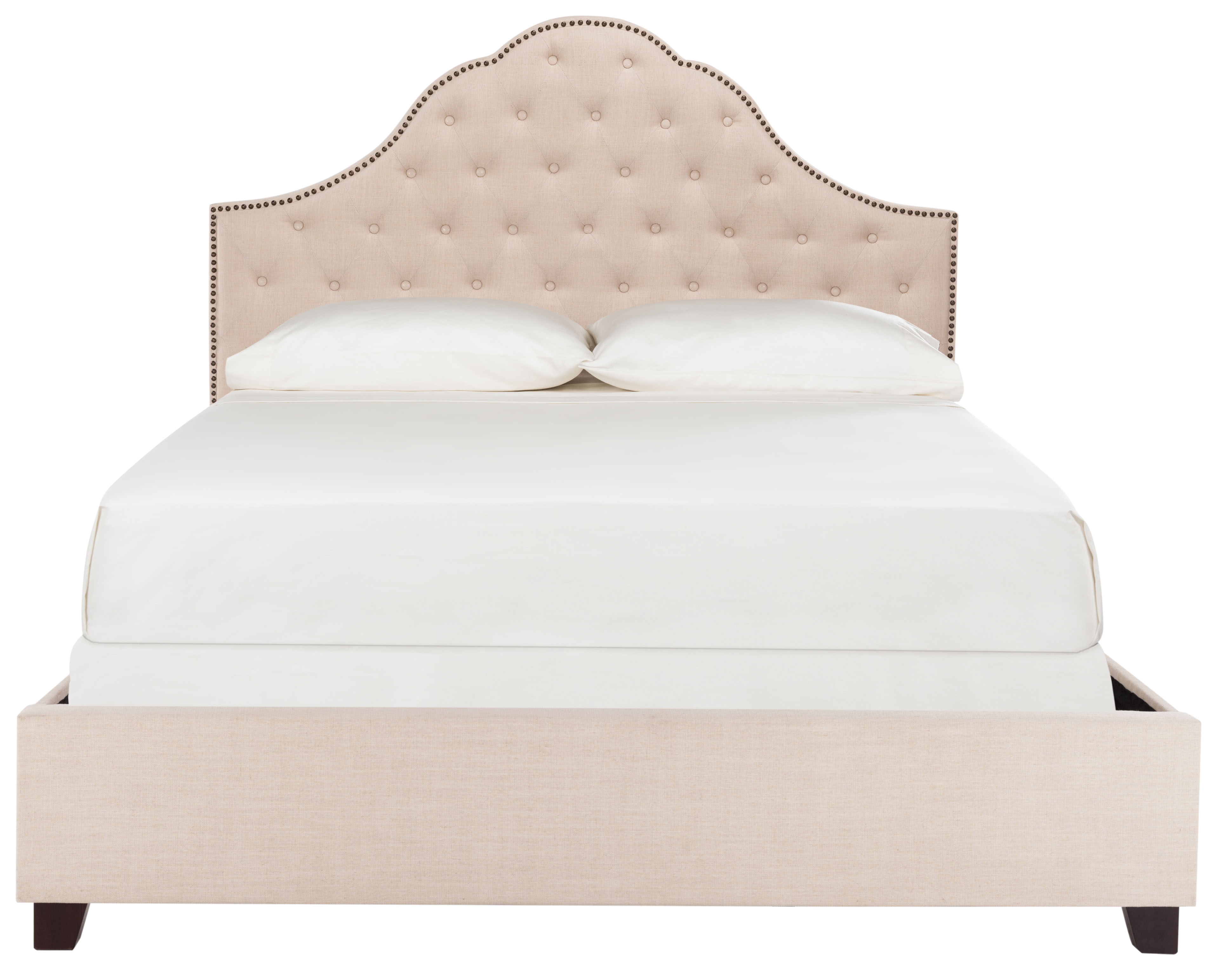 Beckham Bed - Beige - Queen - Safavieh - Image 2
