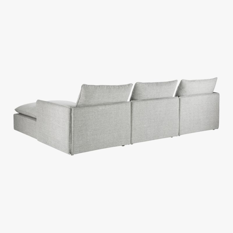 Lumin Grey Linen 4-Piece Sectional Sofa - Image 6
