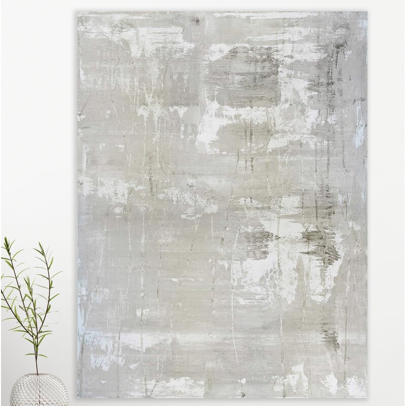 'White on White II' by John Beard - Wapped Canvas Painting Print Size: 60" H x 40" W x 1.5" D - Image 0