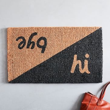 Hi Bye Doormat, 18x30, Charcoal - Image 2