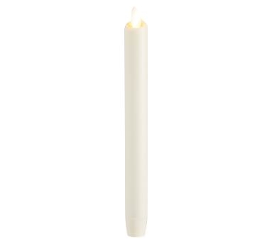 Premium Flickering Flameless Wax Taper Candle, Single, 8" - White - Image 5