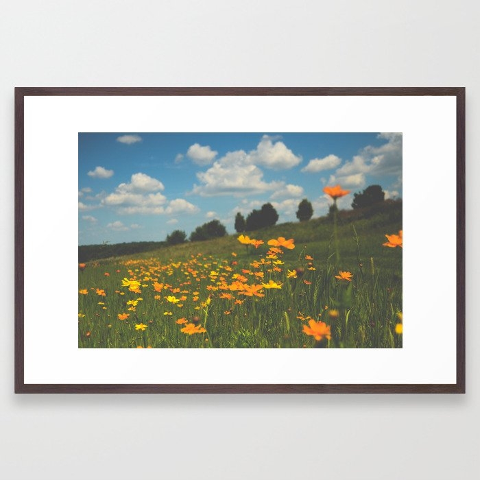 Dreaming In A Summer Field Framed Art Print by Olivia Joy St.claire - Cozy Home Decor, - Conservation Walnut - LARGE (Gallery)-26x38 - Image 0