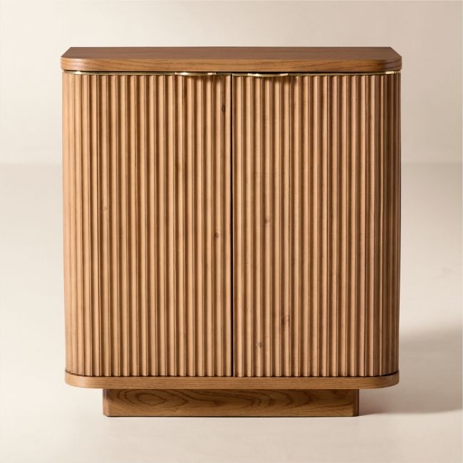 Davison 30" Fluted Oak Cabinet - Image 0