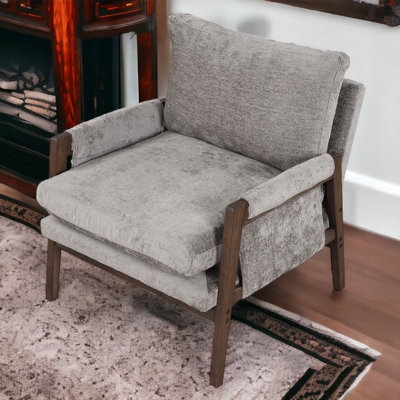 Velvet Upholstered Accent Chair Armchair - Image 0