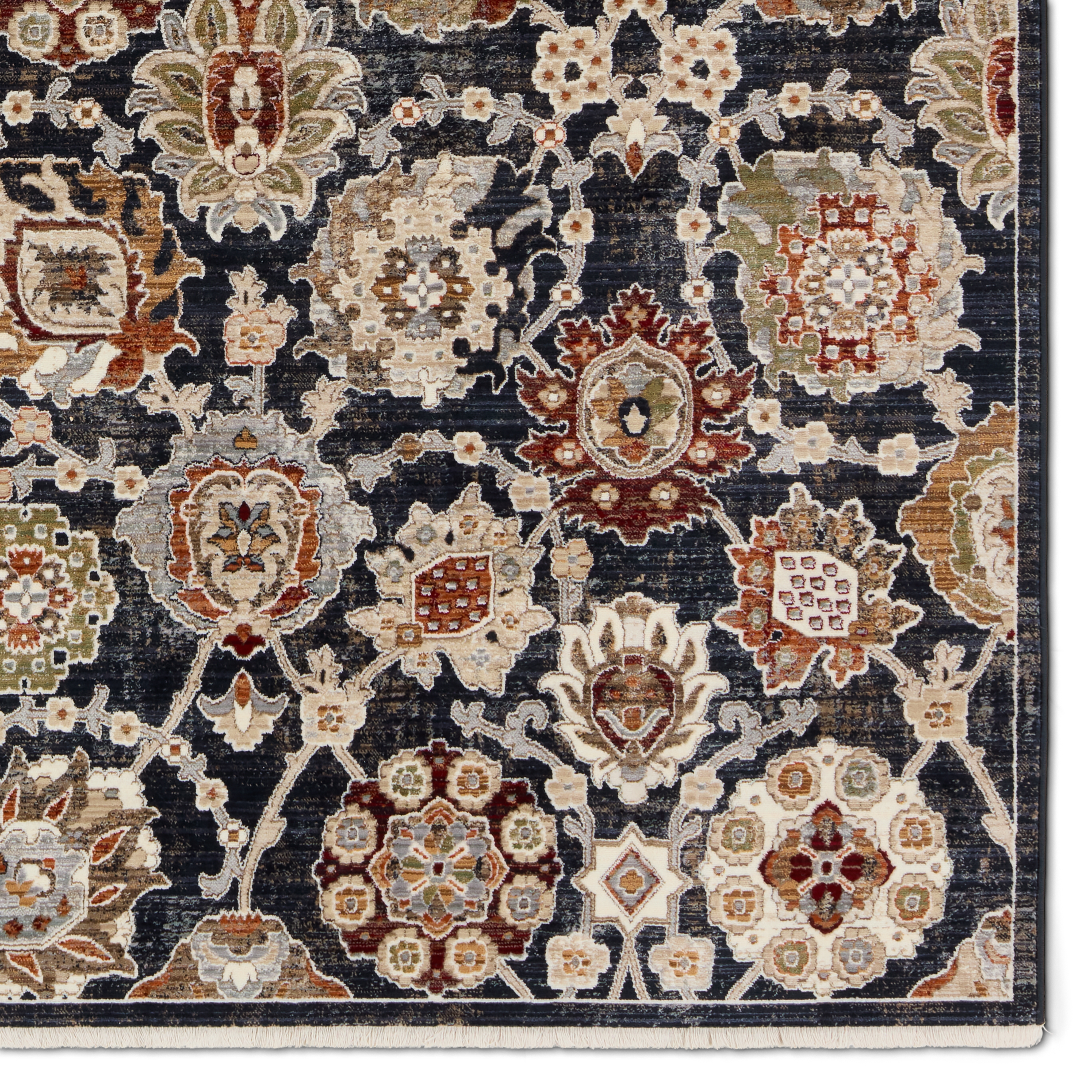 Vibe by Althea Floral Blue/ Cream Area Rug (18"X18") - Image 3
