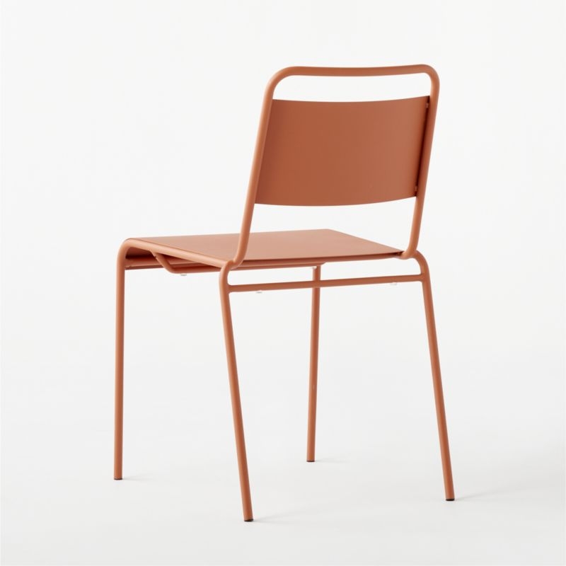 Lucinda Terracotta Outdoor Patio Stacking Chair - Image 4