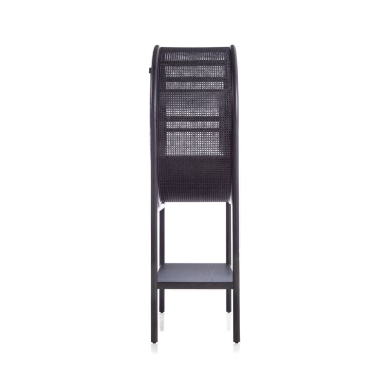 West Charcoal Cane Bar Cabinet - Image 5