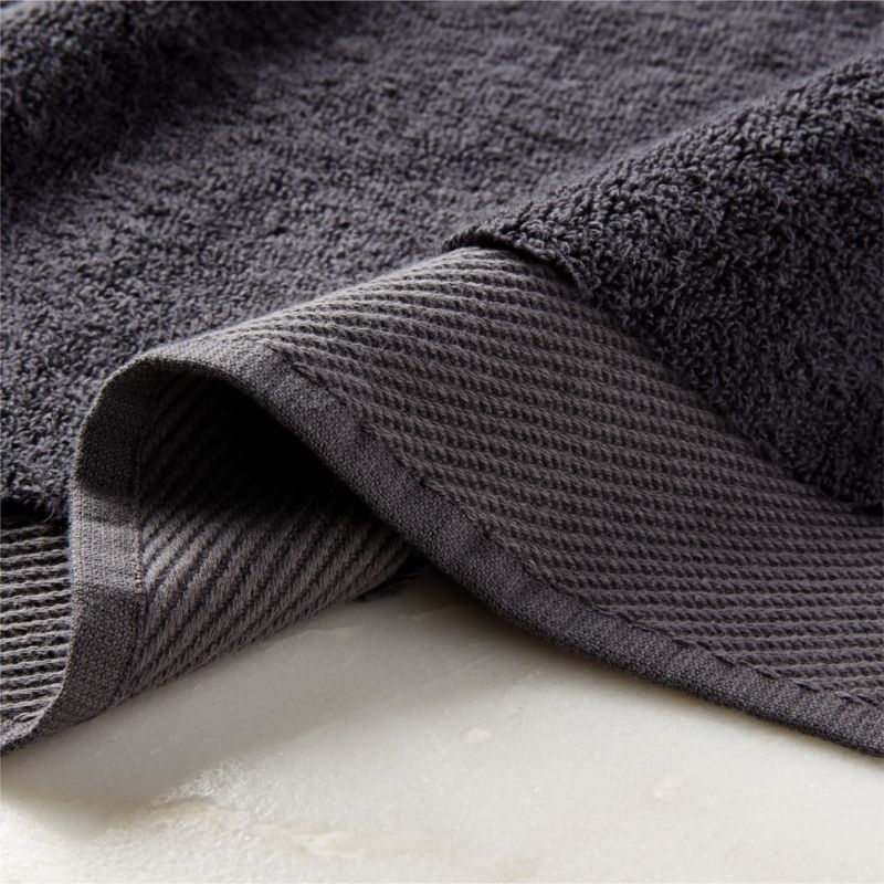 Arlow Organic Cotton Charcoal Grey Bath Towel Set - Image 1