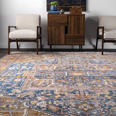 Cann Oriental Rust/Brick/Navy Area Rug - Image 0