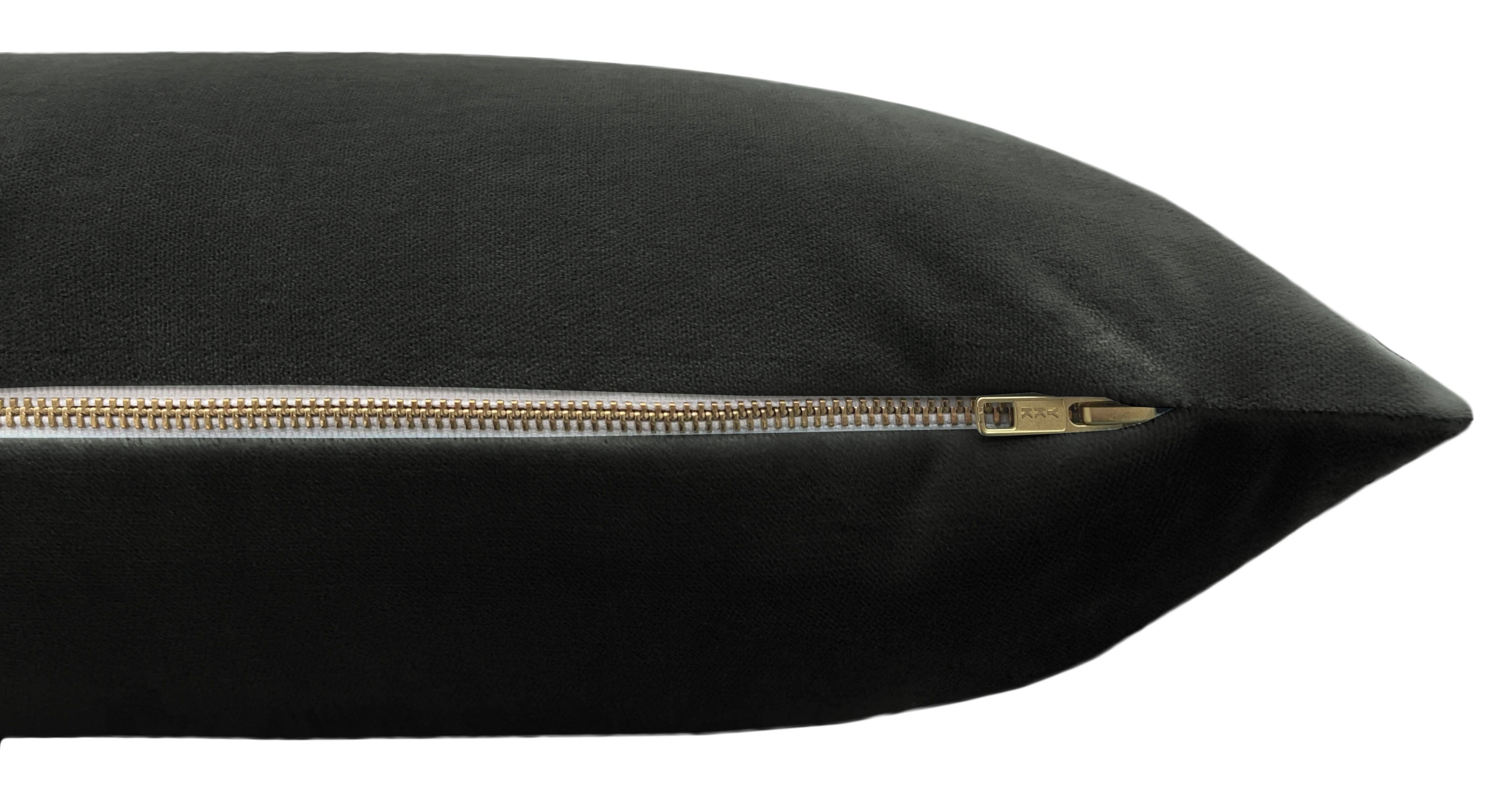THE XL LUMBAR :: SOCIETY VELVET // GRAPHITE - 14" X 48" - Image 1
