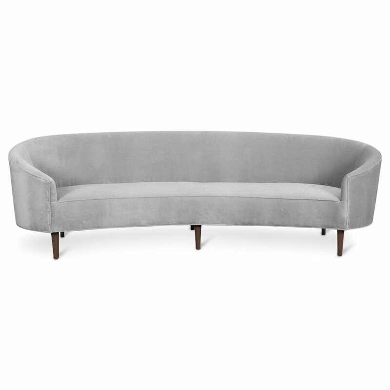 Art Deco Curved Sofa Upholstery: Sharkskin - Image 0