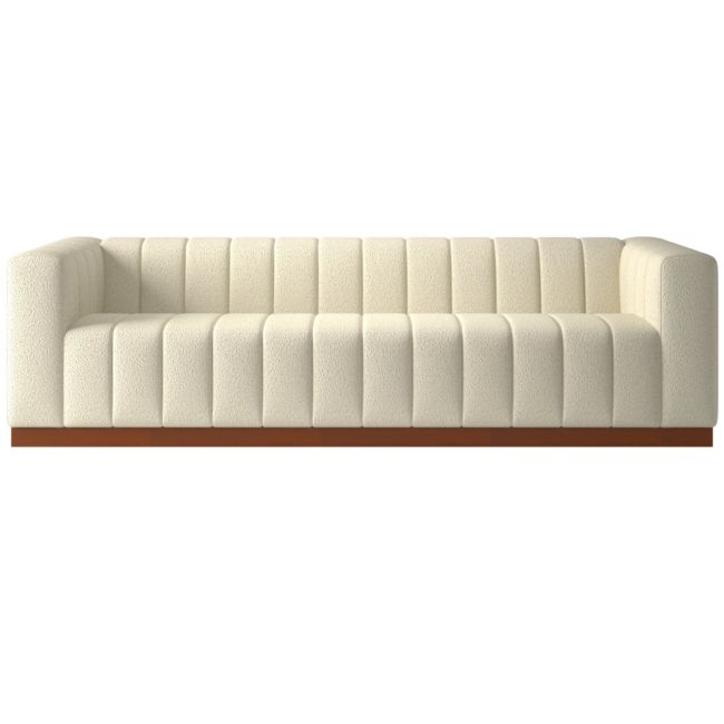 Forte Channeled Bloce Cream Extra Large Sofa - Image 0