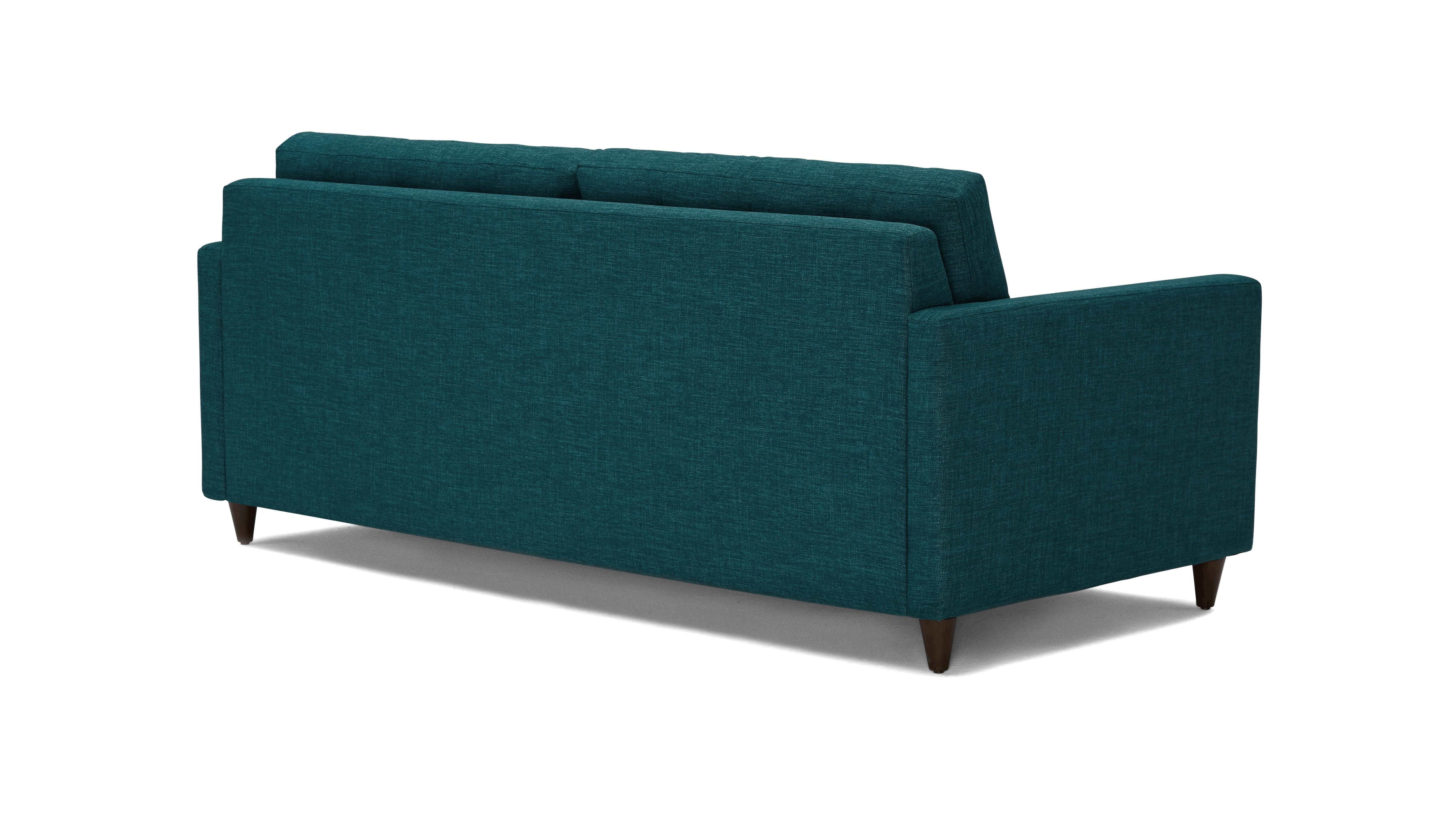 Blue Eliot Mid Century Modern Sleeper Sofa - Key Largo Zenith Teal - Mocha - Foam - Image 3