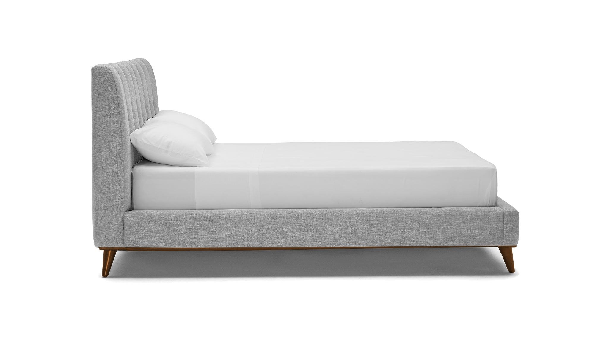 Gray Hughes Mid Century Modern Bed - Milo Dove - Mocha - Cal King - Image 2
