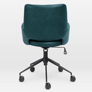 Two-Toned Upholstered Tilt Office Chair, Blue - Image 3