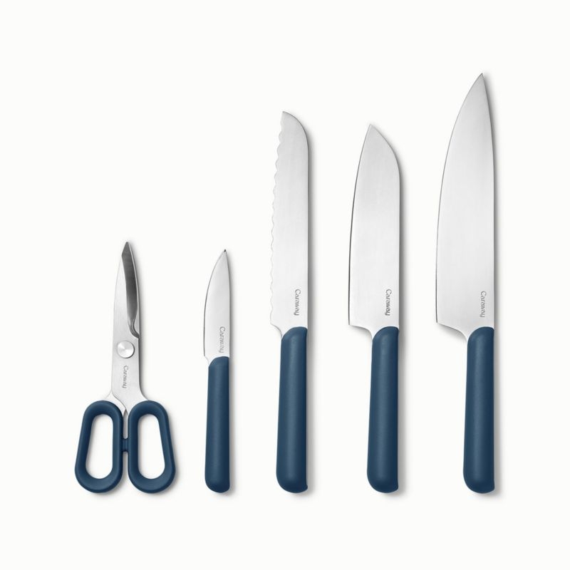 Caraway 14-Piece Navy Knife and Utensil Prep Set - Image 1
