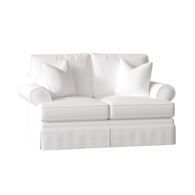 Negley 68" Flared Arm Loveseat / Spinnsol Optic White - Image 0