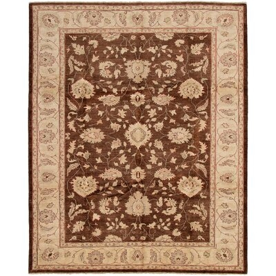 One-of-a-Kind Innes Hand-Knotted 2010s Chobi Copper/Cream 7'10" x 9'8" Wool Area Rug - Image 0