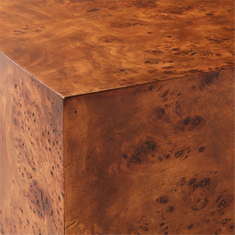Scatola 60" Rectangular Brown Burl Wood Coffee Table - Image 4