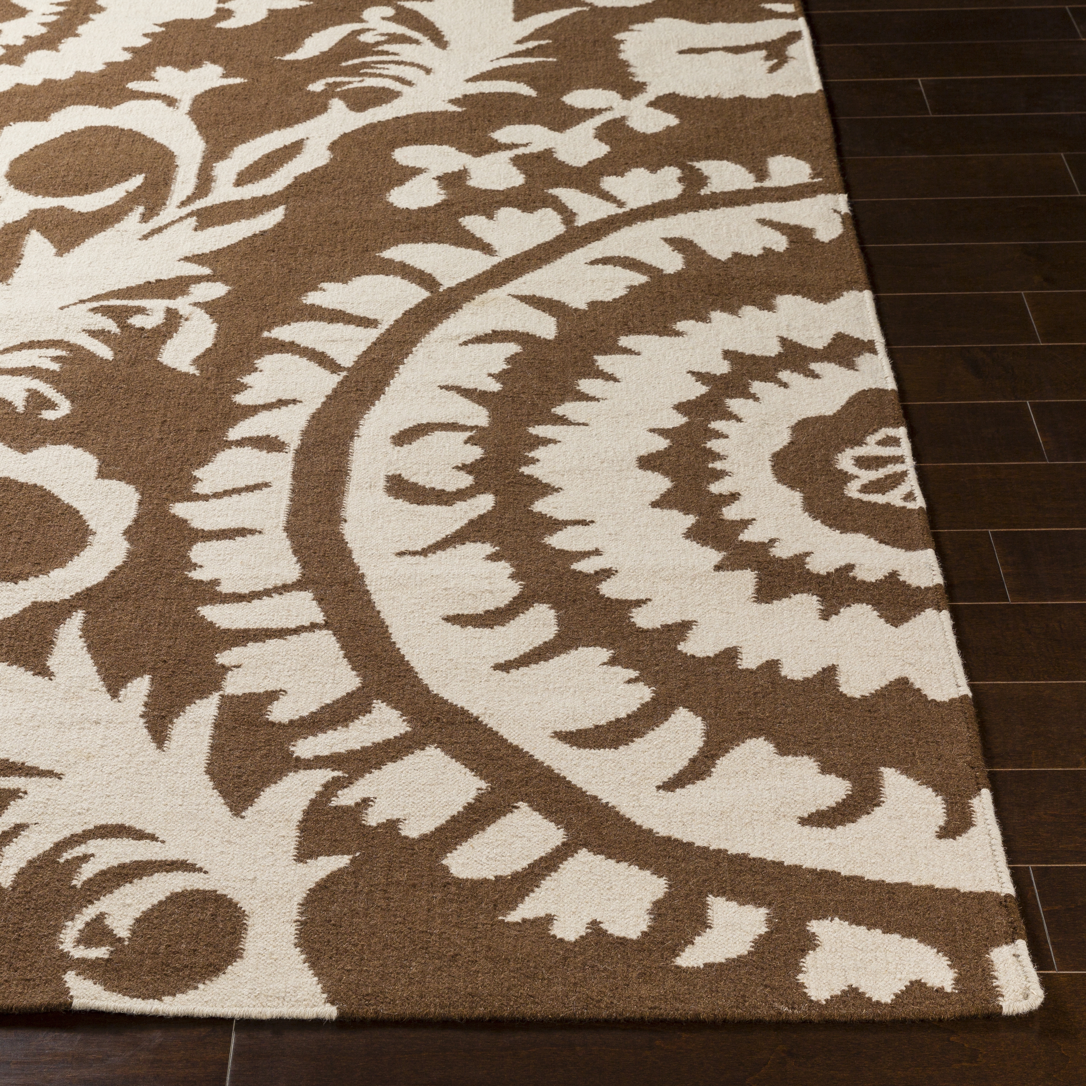 Frontier Brown Indoor 2' x 3' Handmade Rug - Image 1