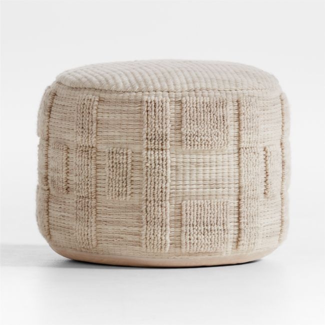Zio Arctic Ivory Kids Pouf - Image 0