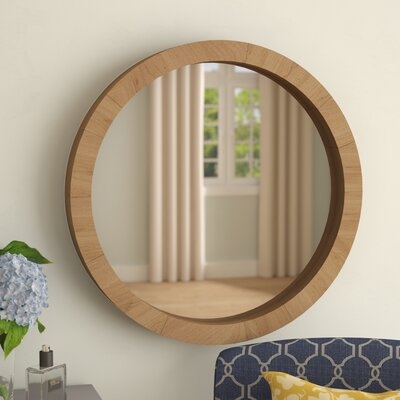Brown Wood Wall Mirror - Image 0