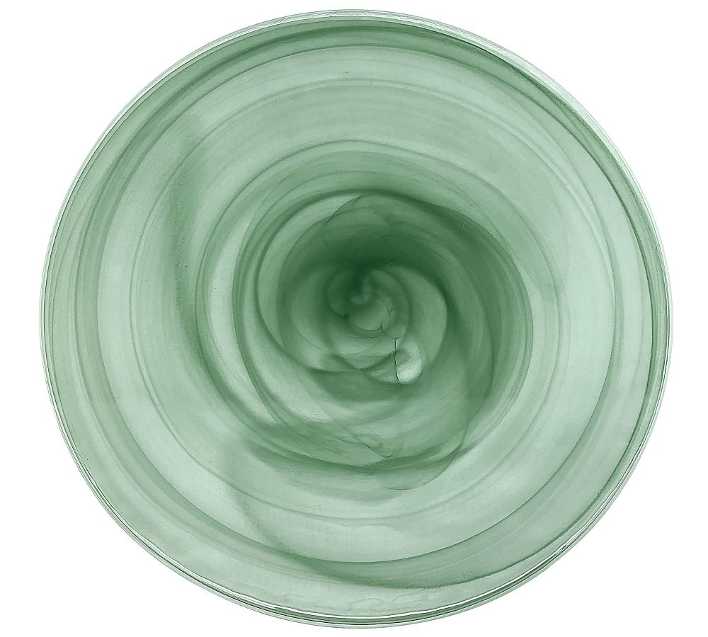Alabaster Glass Charger Plates, Set of 4 - Green - Image 0