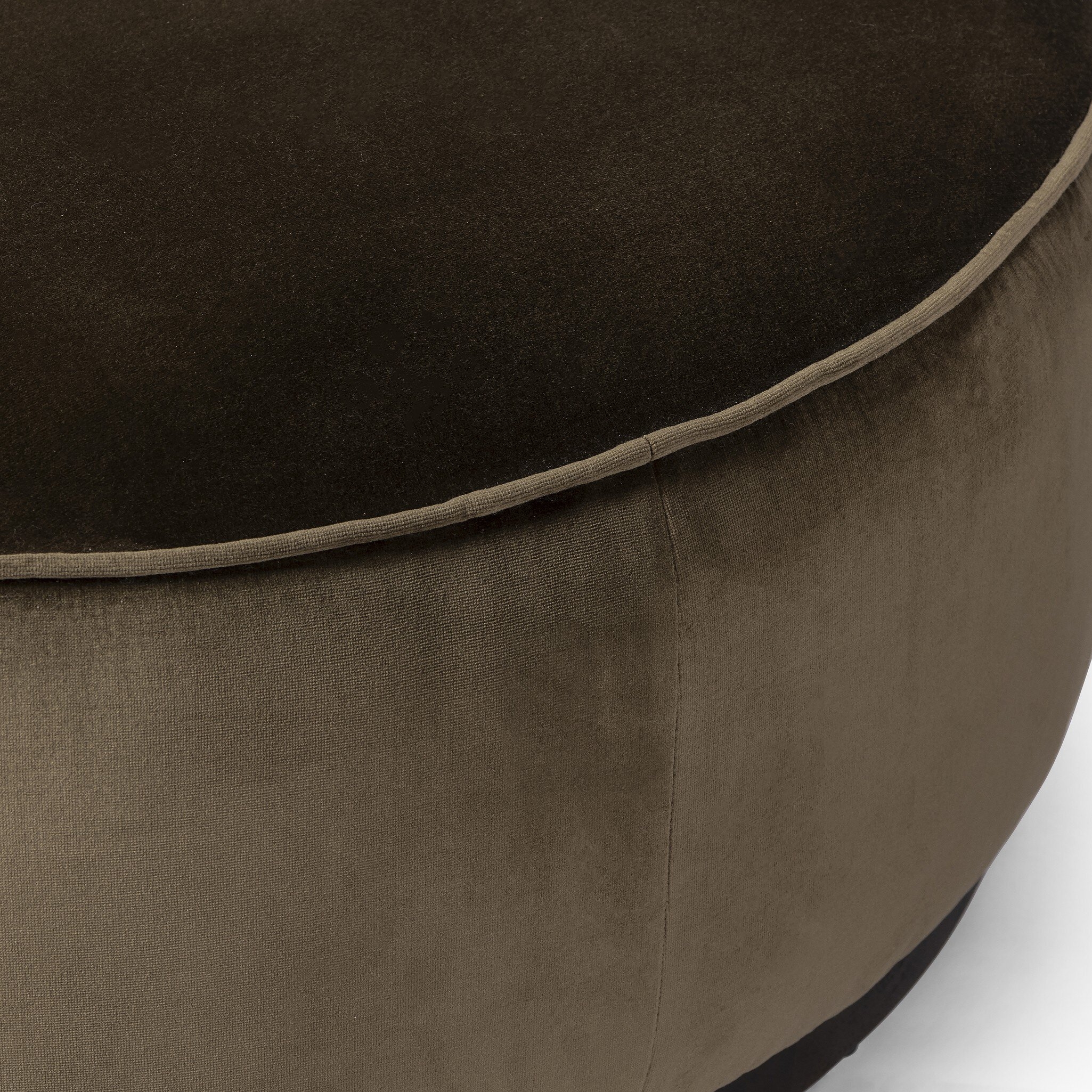 Sinclair Large Round Ottoman - Surrey Olive - Image 4