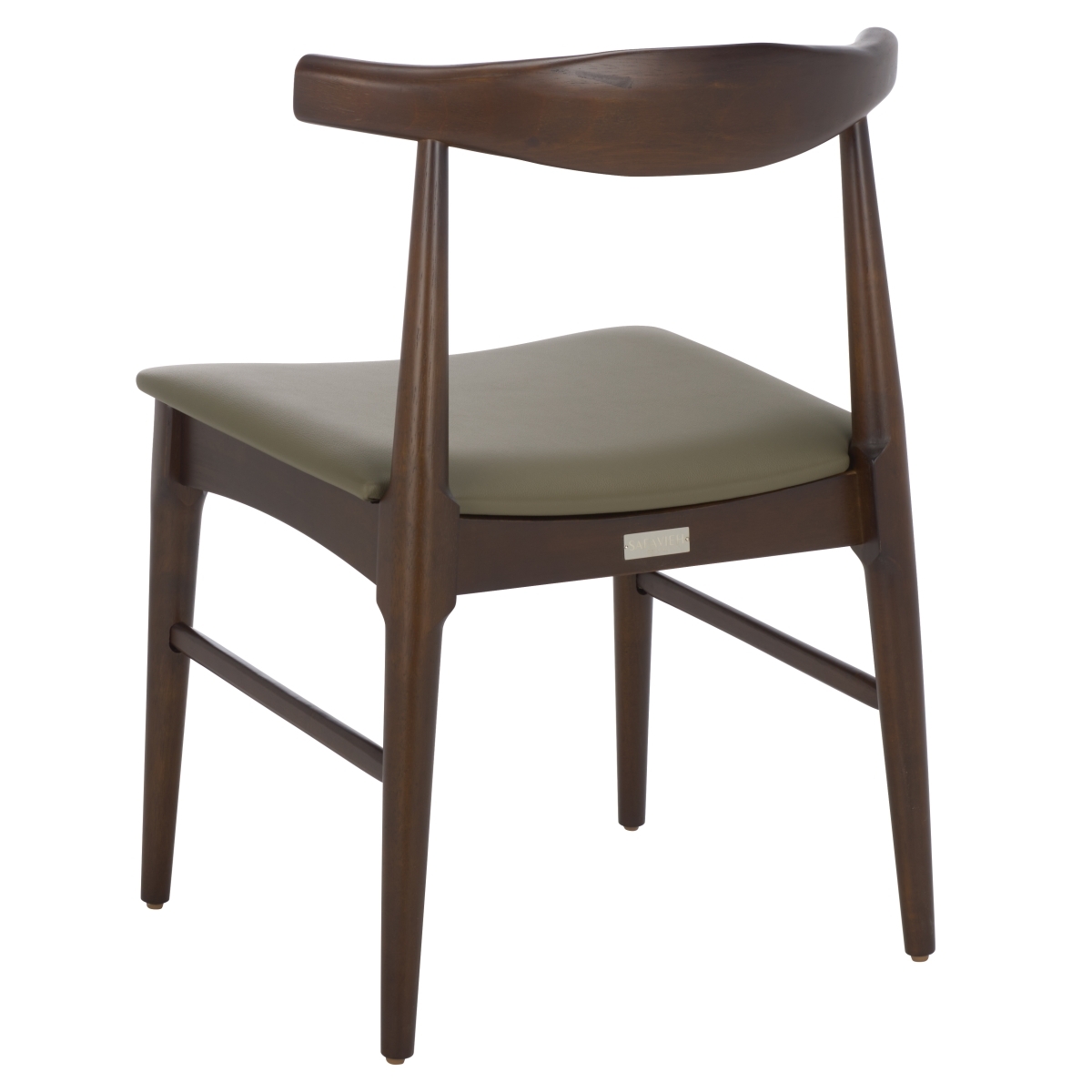 Elbow Dining Chair - Olive / Espresso - Image 8