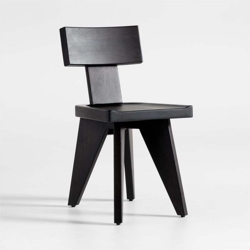 Yukon Black-Brown Wood Dining Chair - Image 1