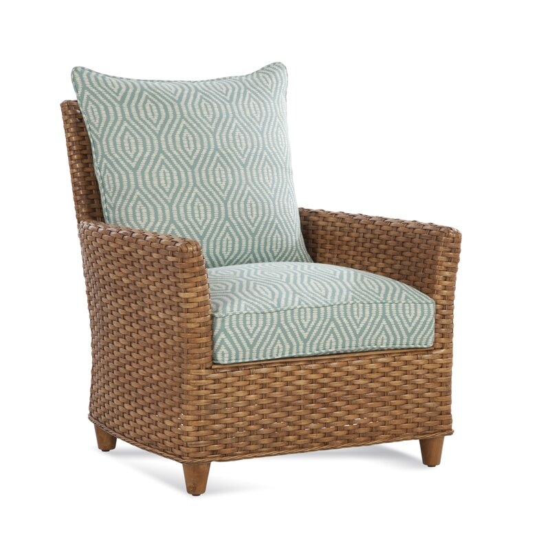 Braxton Culler Lanai Armchair Upholstery: White Textured Plain, Finish: White - Wood - Image 0