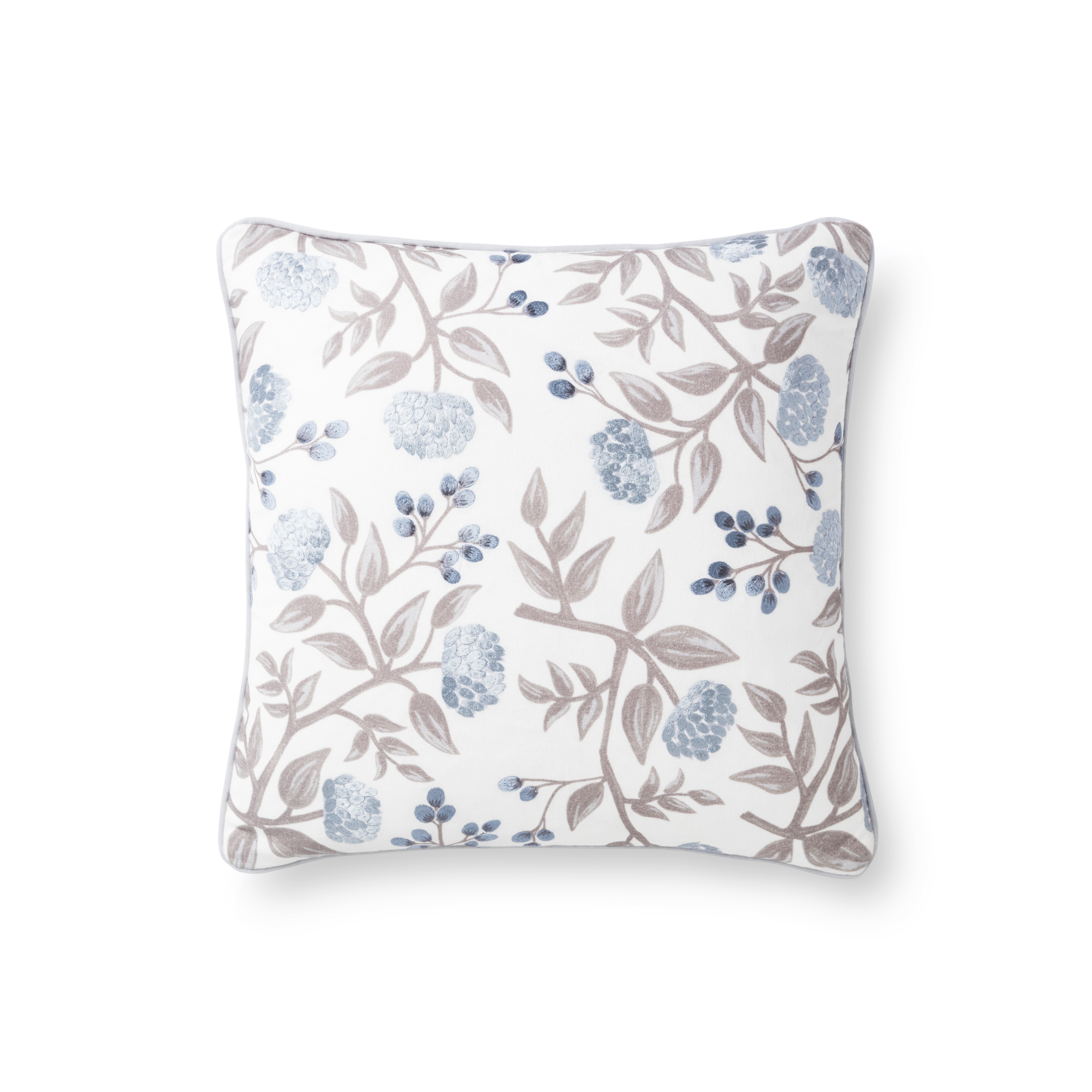 Rifle Paper Co. x Loloi PILLOWS P6049 IVORY / BLUE 18" x 18" Cover Only - Image 0