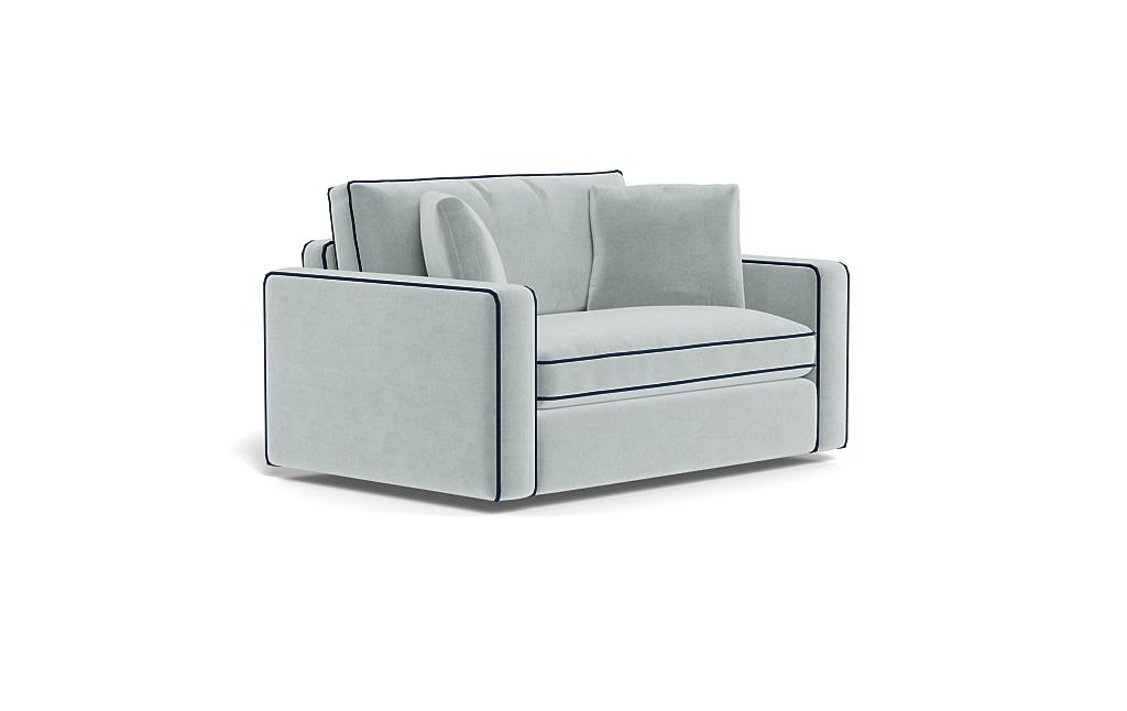 James Twin Sleeper Sofa with Contrast Piping - Image 1