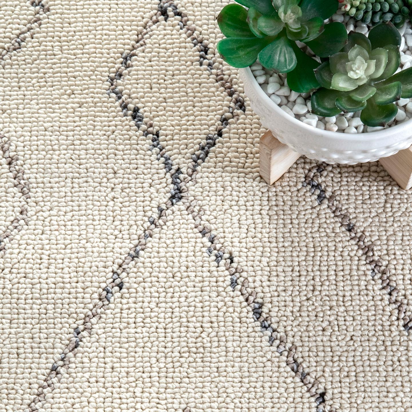 Jenny Trellis Tassel Rug Area Rug - Image 4