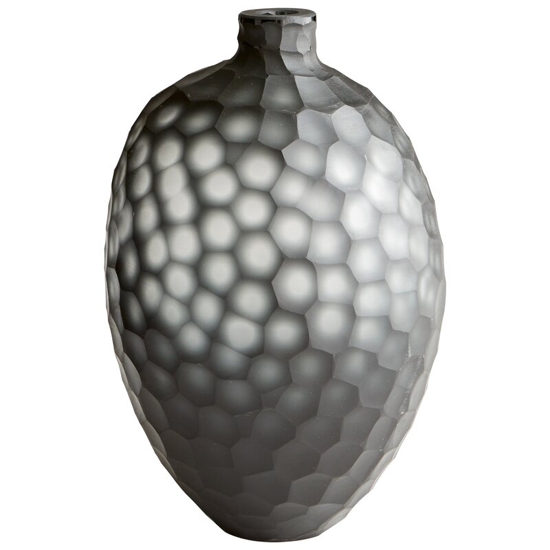 Cyan Design Neo-Noir Smoky Black Glass Table Vase - Image 0