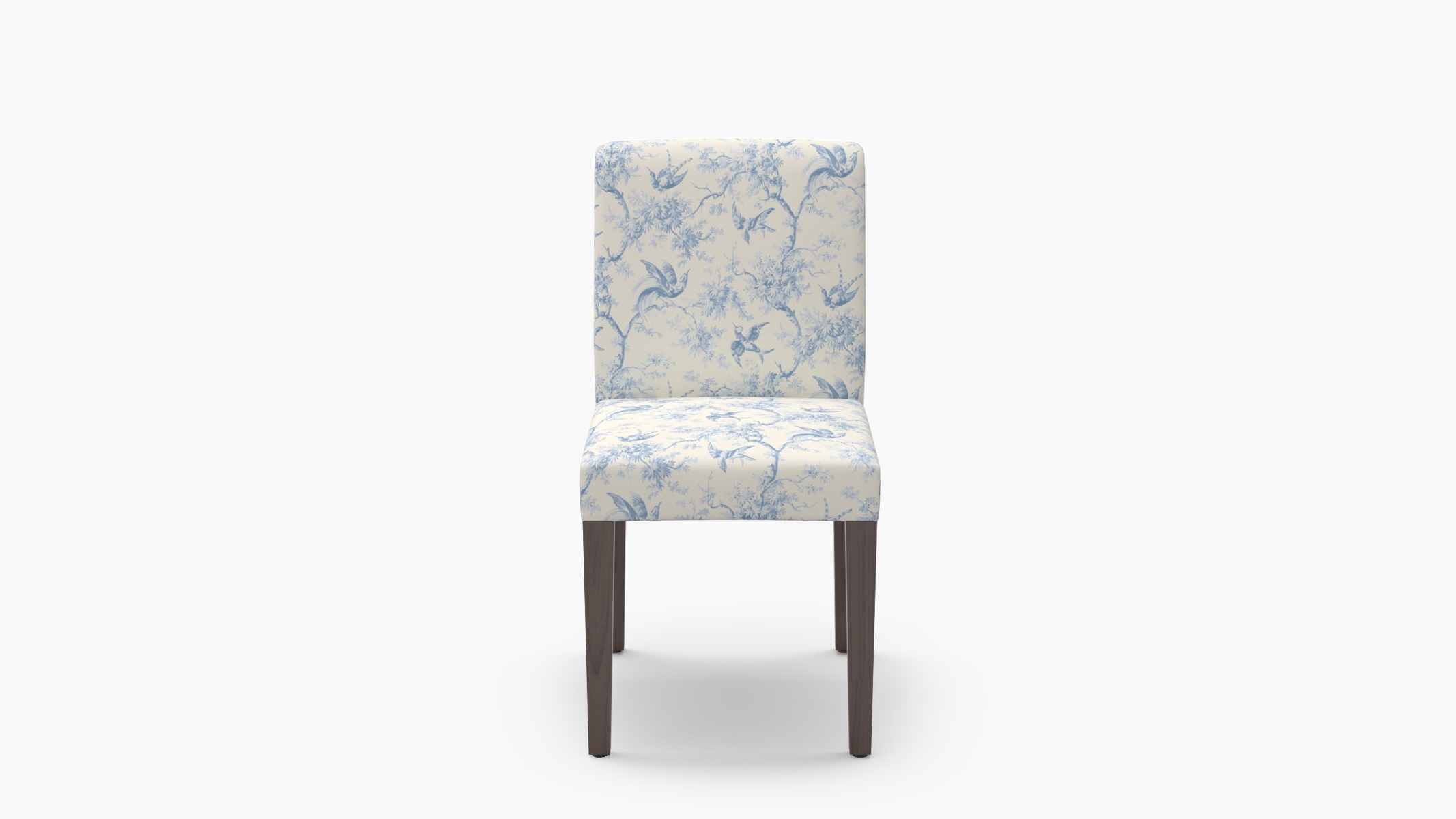 Signature Dining Chair, Blue Swallows, Espresso Square Tapered Leg - Image 0