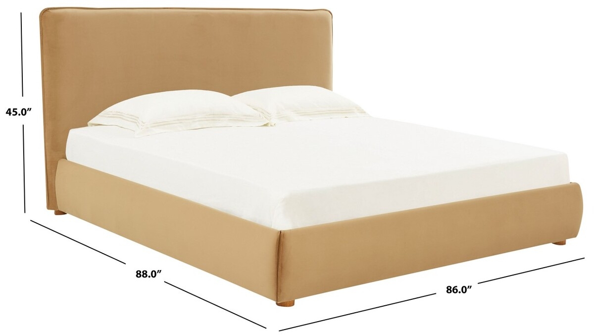 Callahan Boucle Bed - Light Brown / Walnut - Image 5