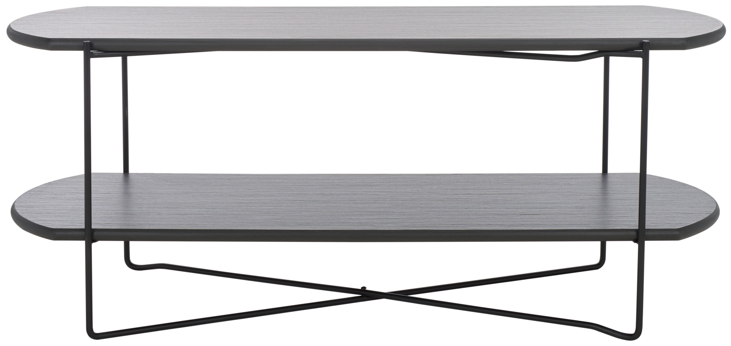 Marlee Coffee Table - Dark Grey Oak / Black - Safavieh - Image 0