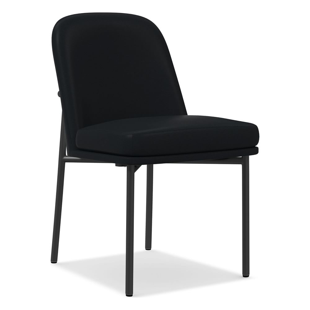Jack Metal Frame Dining Chair, Sierra Leather, Black, Dark Bronze - Image 0